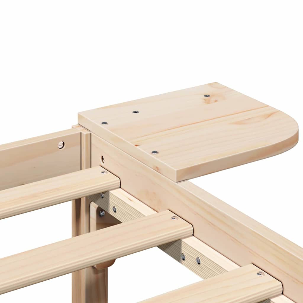 Bettgestell mit Nachttischen Braun 100 x 200 cm Braun